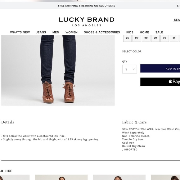 Lucky Brand Lola Skinny Jean Size 26/2 Ankle - Picture 2 of 8